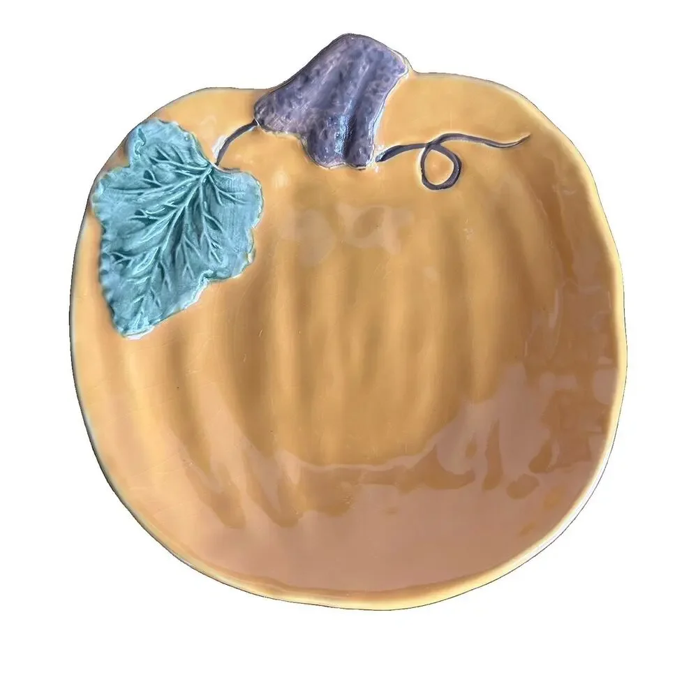 Vintage Williams Sonoma Autumn Gourd Collection Occassional Plates Set Of 2